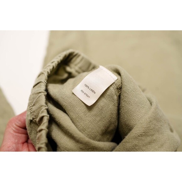 J. Jill M Petite Linen light green pants elastic waist pull on - Picture 4 of 7